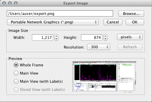 IGB User's Guide > Exporting and saving images > export.png